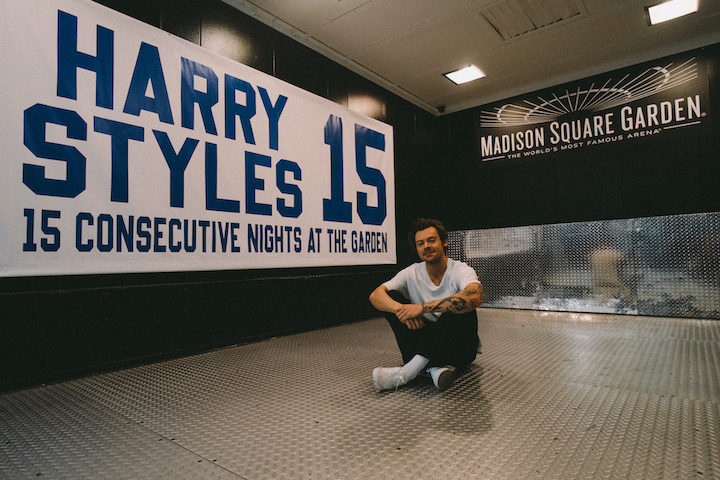 MSG is Harry's house! Harry Styles makes history at Madison Square Garden,  as banner is raised to the rafters following 15 consecutive nights of 'Love  On Tour