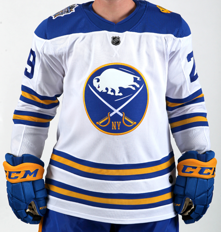 Buffalo Sabres NHL Navy Blue Gold Hockey Jersey