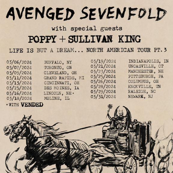 Avenged Sevenfold 'Life Is But A Dream...' North American tour sets