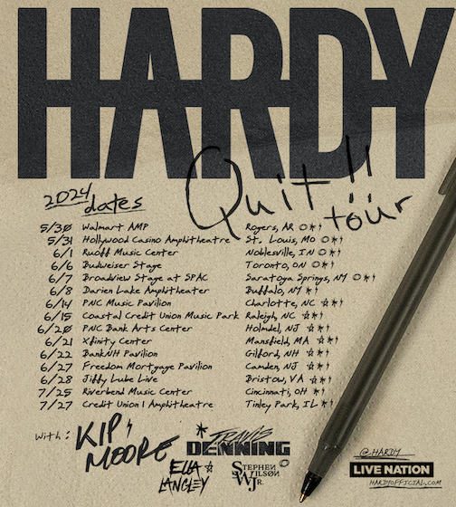 HARDY bringing summer 'Quit!!' tour to Darien Lake
