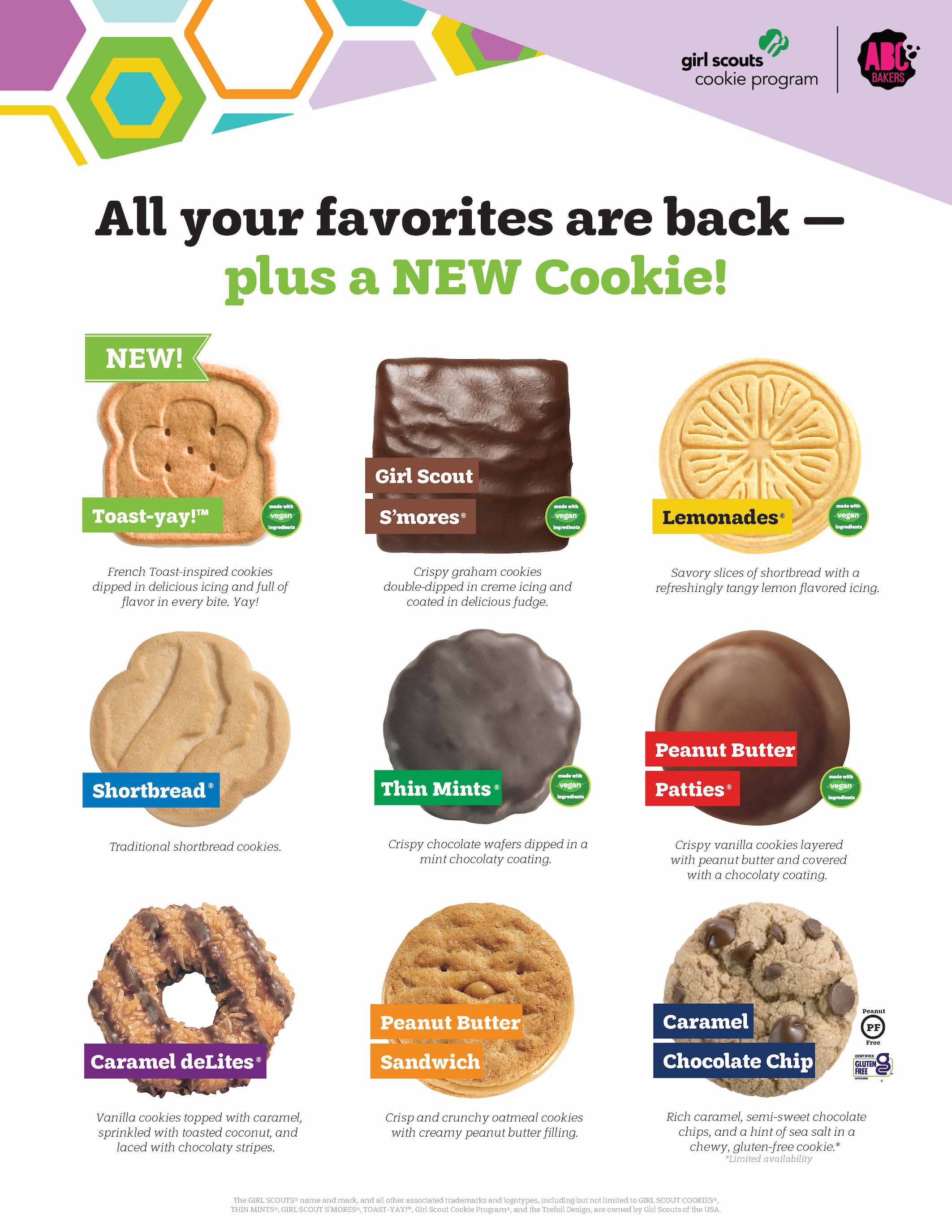 girlscout cookie flavors